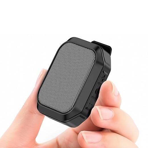 Wearable Bluetooth Speaker,IPX7 Waterproof Outdoor Speakers,Clip-On Wireless Small Portable Speaker with Bluetooth 6.0,TWS,Hands-Free Calls for Work,Golf,Camping
