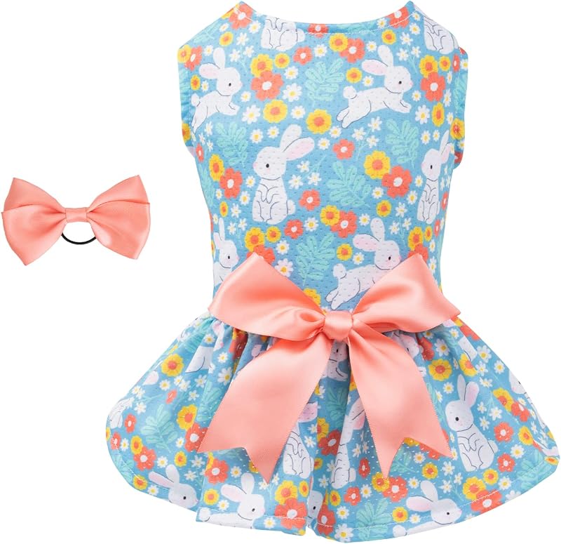 Vestido de tule mesh para cães pequenos CuteBone com laço – Tamanho XSmall