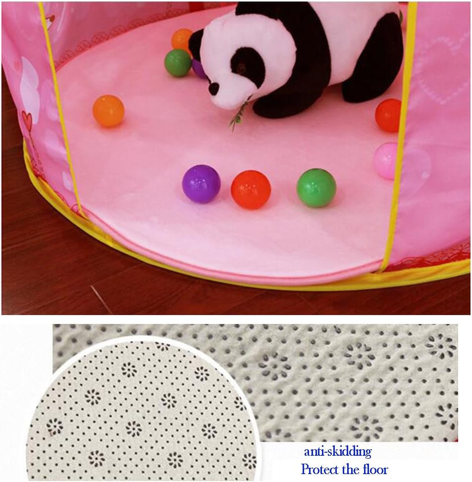 Round Play Mat for Kids - 40 Inch Pink Circular Rug for Play Tent Rooms (Pink 100cm)