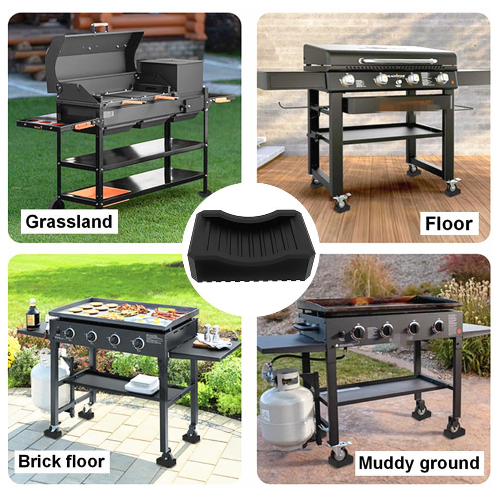 Copas de rueda para muebles/Estufa universal de barbacoa al aire libre, rueda fija antideslizante, tazas de silicona antideslizantes, adecuadas para todas las ruedas pequeñas de 2
