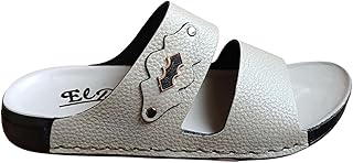 شبشب رجالي مصنوع من الجلد – سليبر أنيق بنعل رابر مريح ومقاوم للانزلاق - موديل 109 2