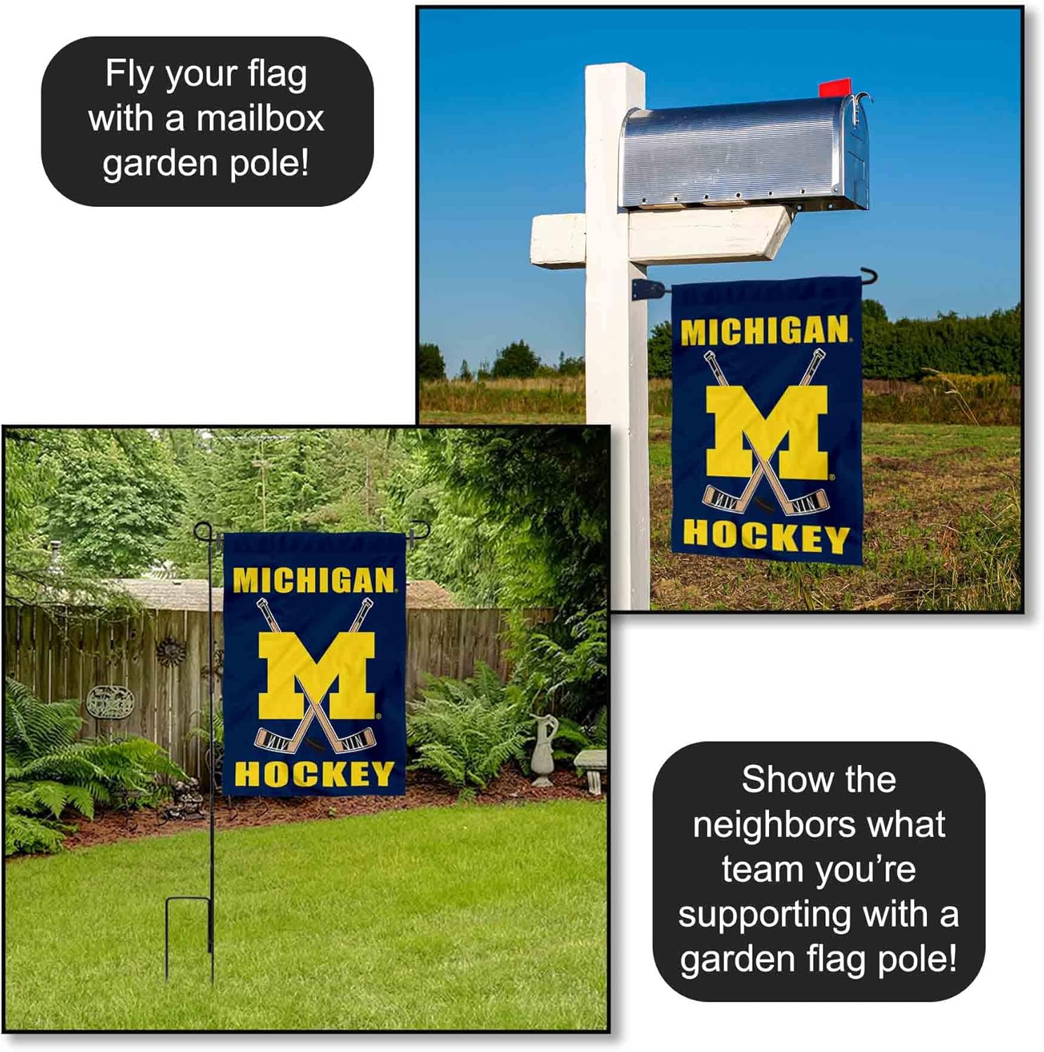 Michigan Hockey Garden Flag