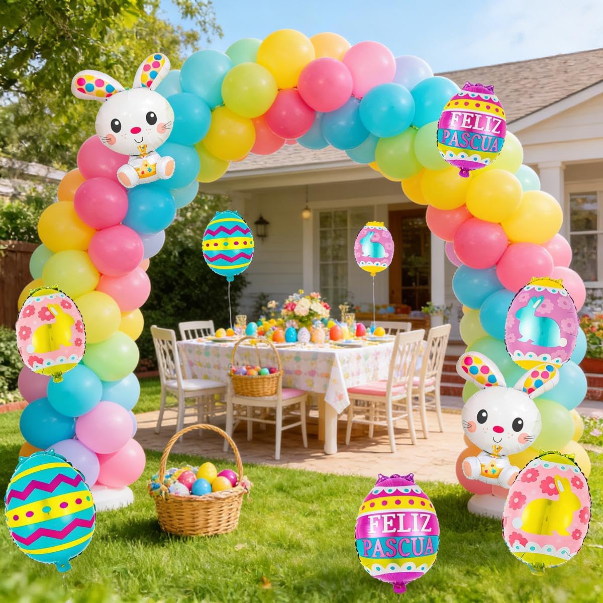 Easter Egg Balloons Easter Balloons Easter Bunny Balloons for Party Decorations Supplies and Holiday Celebration - Image 3