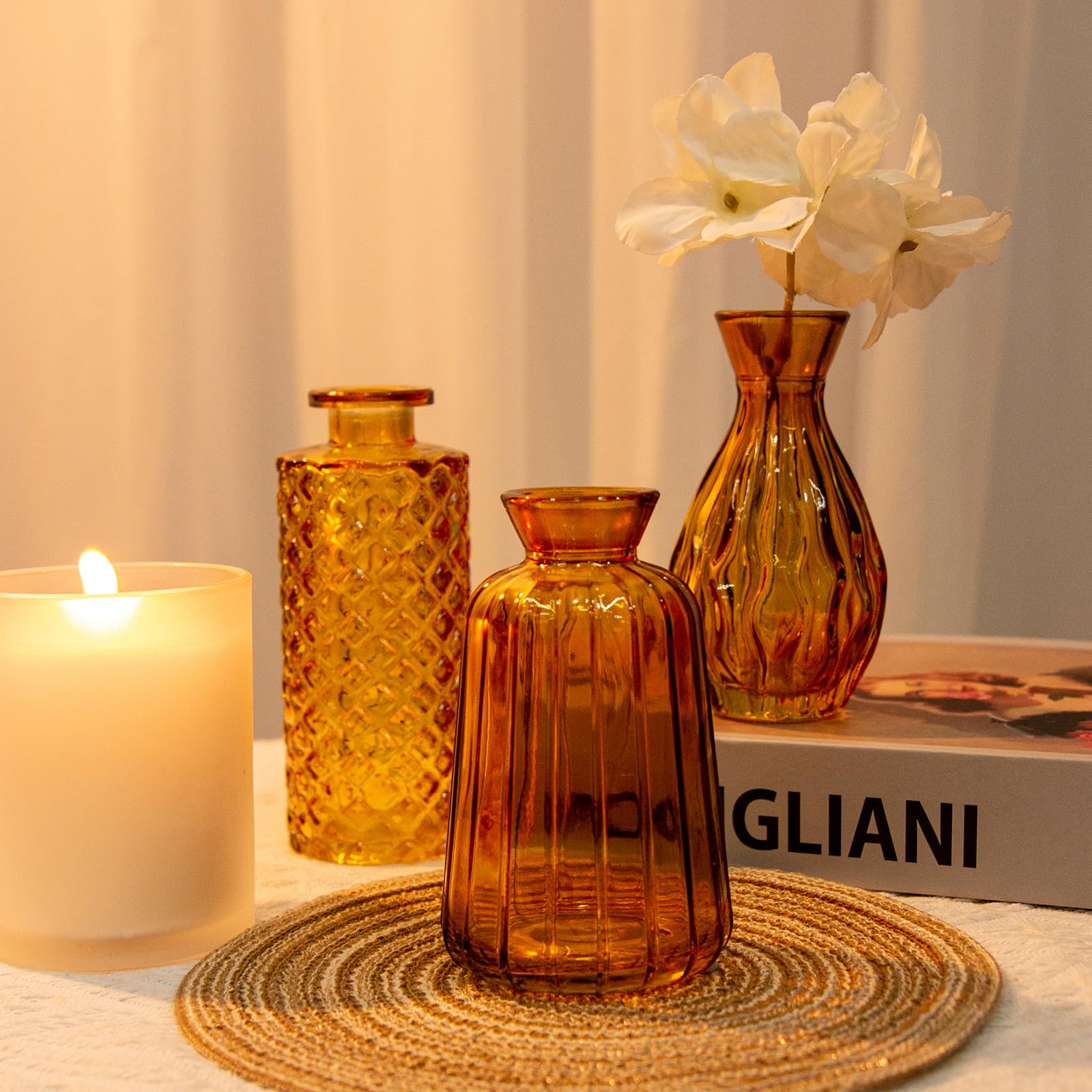 Lot De 20 Mini Vases En Verre Transparent - 50 Ml Chacun - 43 X 74 Mm - Décoration De Table Vintage Pour Mariage, Centre De Table, Bureau, Salon - Idée Créative DIY - 5