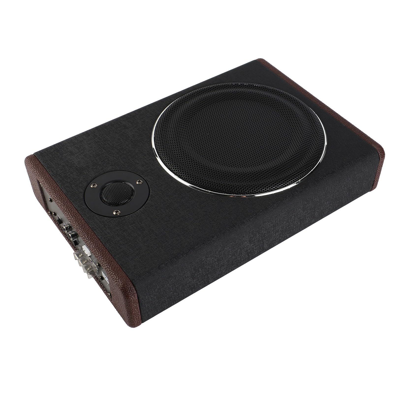 Subwoofer Auto 8in 12V 600W con Connessione BT Subwoofer Attivo Sottosedile per Auto Camion e SUV Amplificatore Integrato Bass Profondo