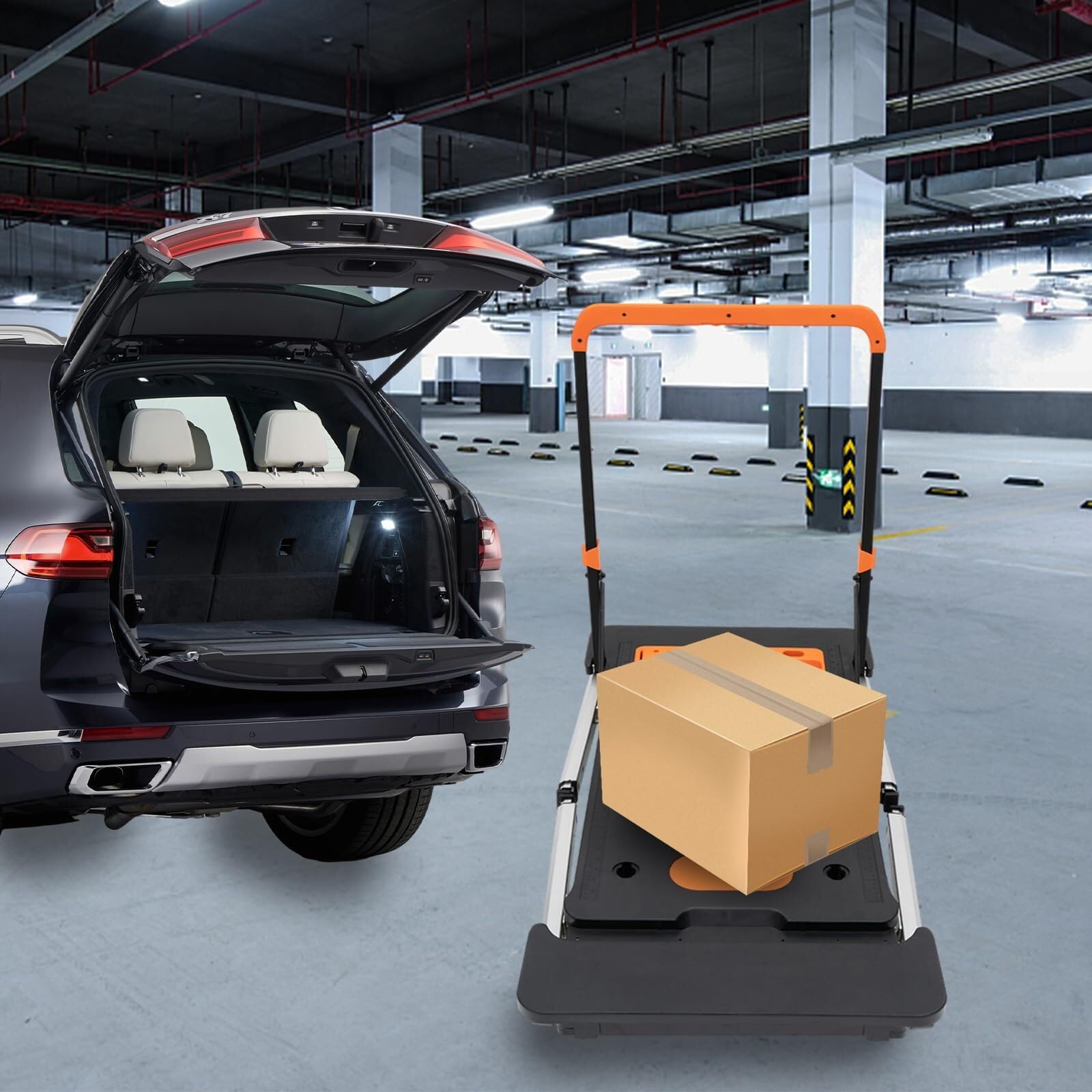 Stół warsztatowy, mobilny stół warsztatowy, składany stół roboczy z regulacją wysokości, uniwersalny stół roboczy 7 w 1, wózek transportowy, wózek ręczny
