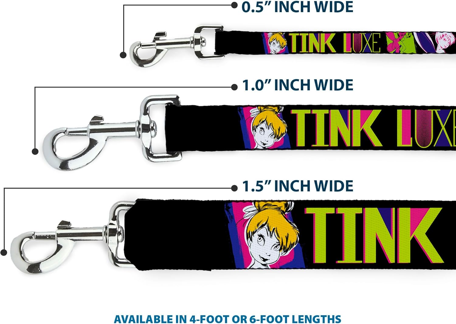 Buckle-Down Pet Leash - Lion King Simba, Pumba & Timon Growing Up - 6 Feet Long - 1.5" Wide