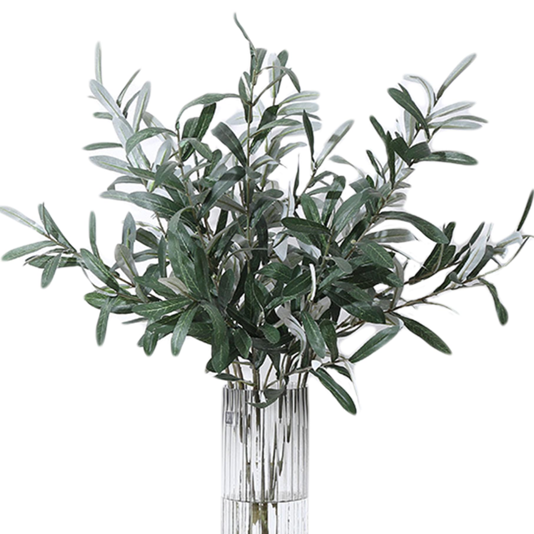 Branche d'olivier artificielle 76cm lot de 3 tiges pour vase et decoration maison