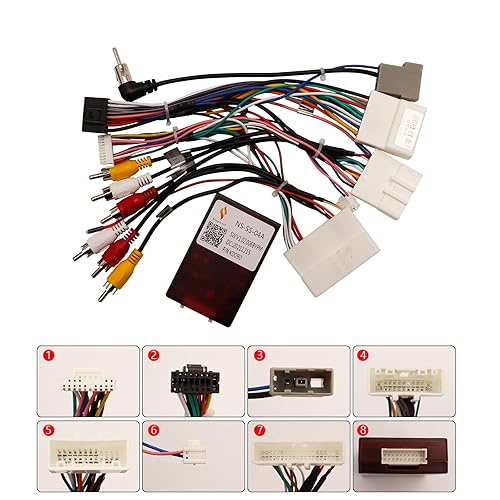 Miniatura 4 de Arnés de cableado estéreo para coche con Canbus para Nissan Qashqai Rogue X-Trail 2014-2018 Arnés de cable de radio Soporte de cable de alimentación