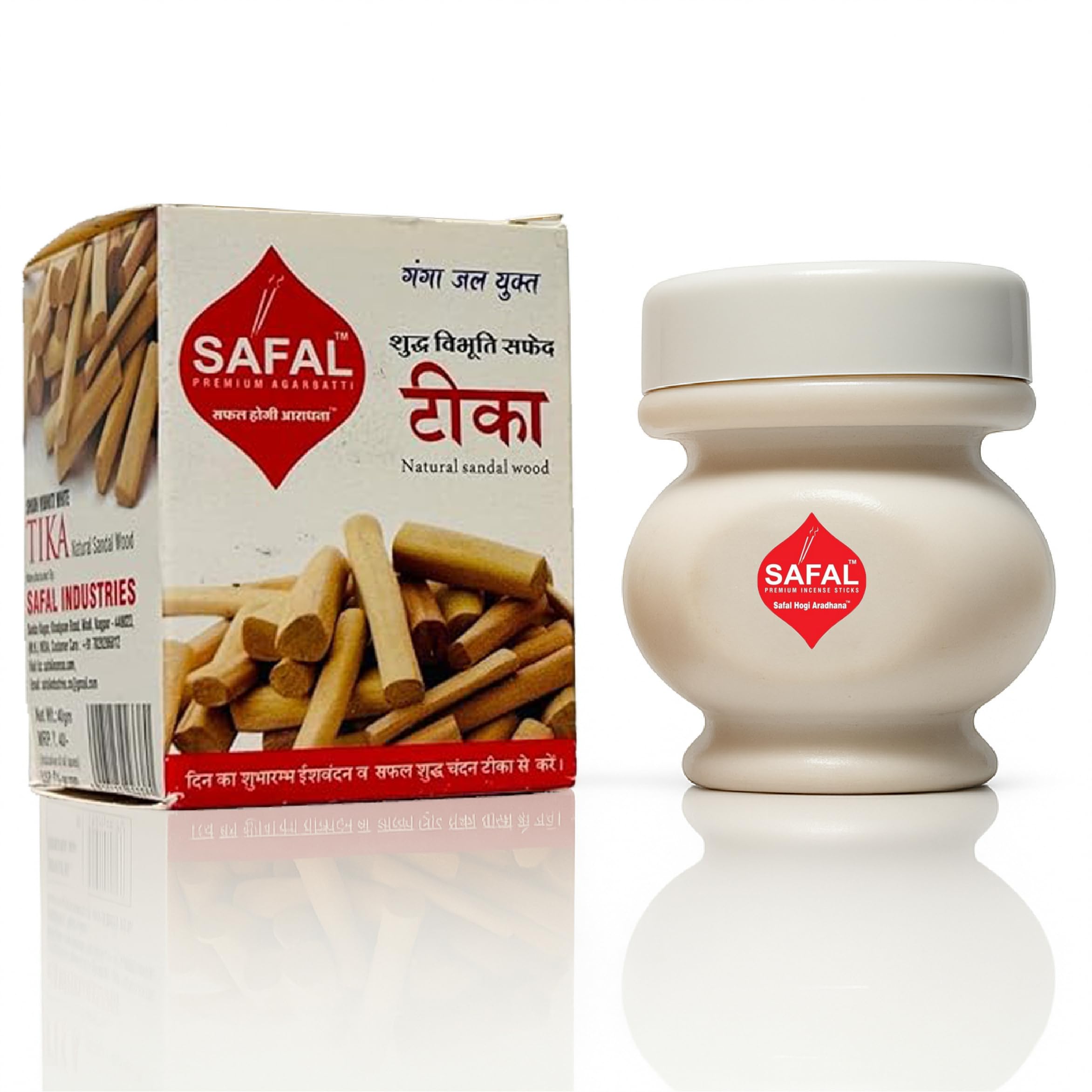 SAFAL Chandan Tilak | Premium Chandan Tika Paste | Sandalwood Chandan | Kesar Chandan | Tika for Daily Pooja & Hawan | Pack of 6, White-picture-15