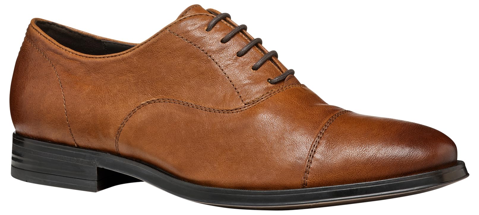 Geox Men's U REZZONICO B Oxford, Cognac, 7.5 UK