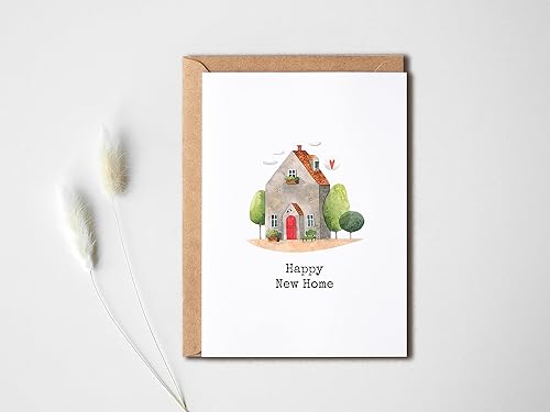 Miniatura 3 de KrysDesigns Happy New Home Card - Tarjeta en blanco de 5 x 7 pulgadas con sobre
