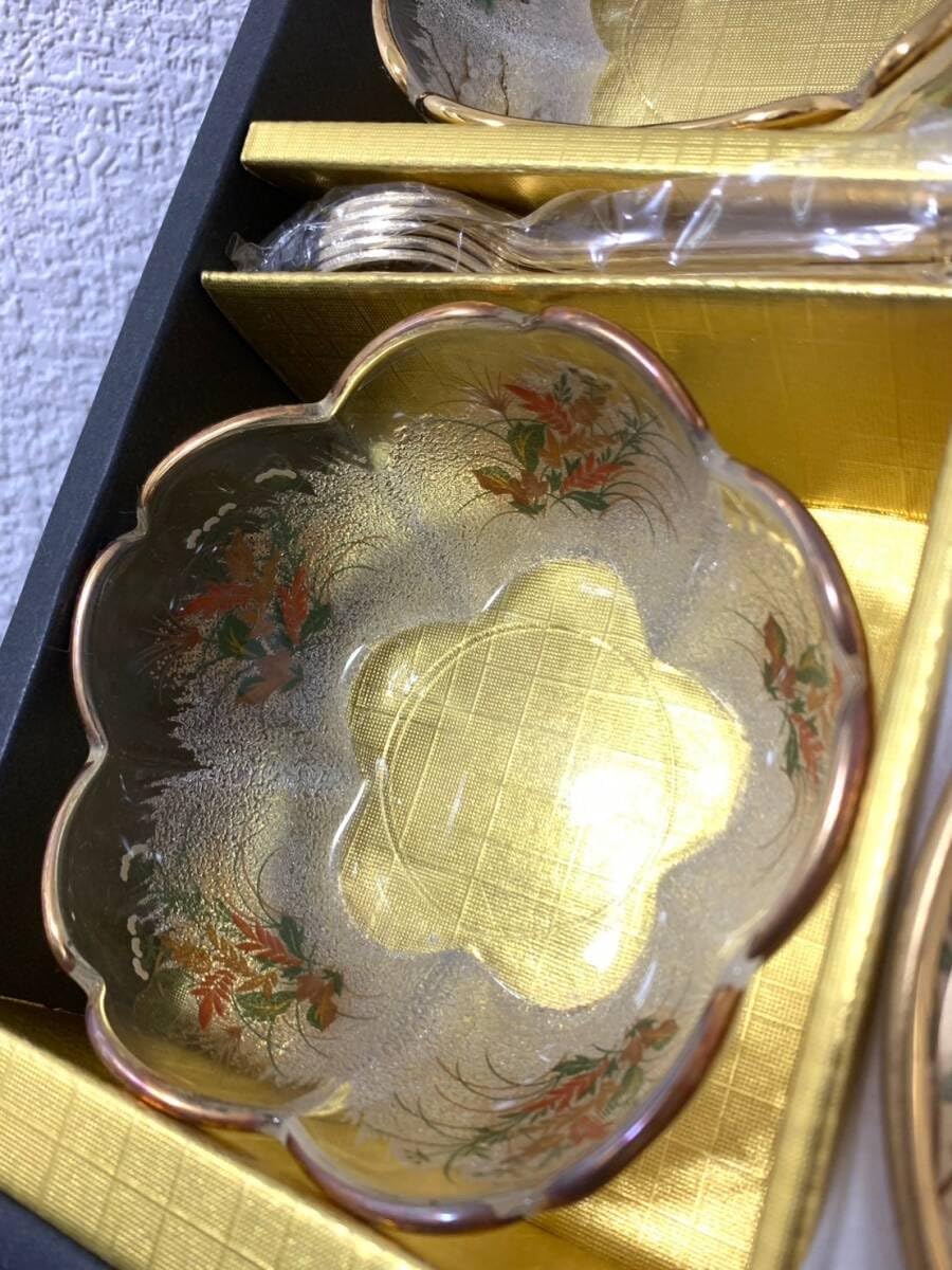 デザート皿セット 小皿 ガラス工芸 ファンシークラフトグラス