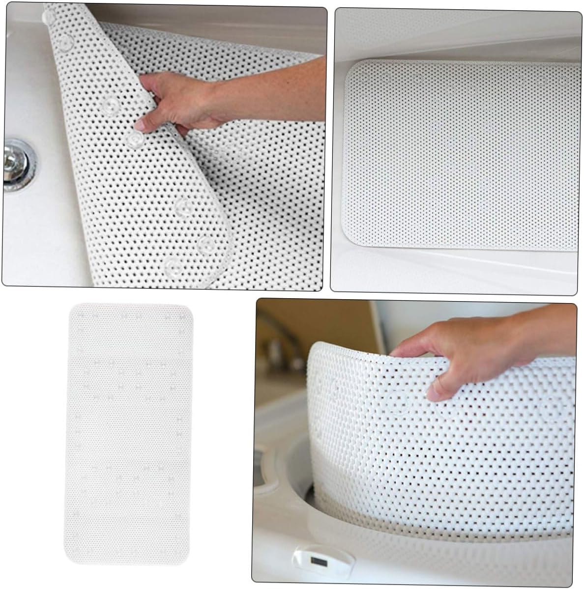 Creative Non-Slip Bathtub Mat Suction Cups Drain Holes Comfortable Shower Pad for Safe Bathing for Boys and Girls Family Bathroom Accessory