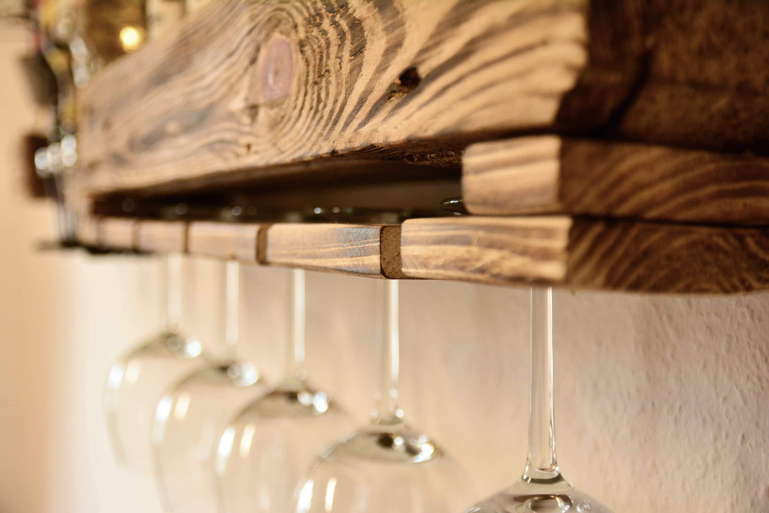 Weinregal Holz Schnapsregal vintage Getränkespender Küche Bar Regal Wandregal rustikal Europalette