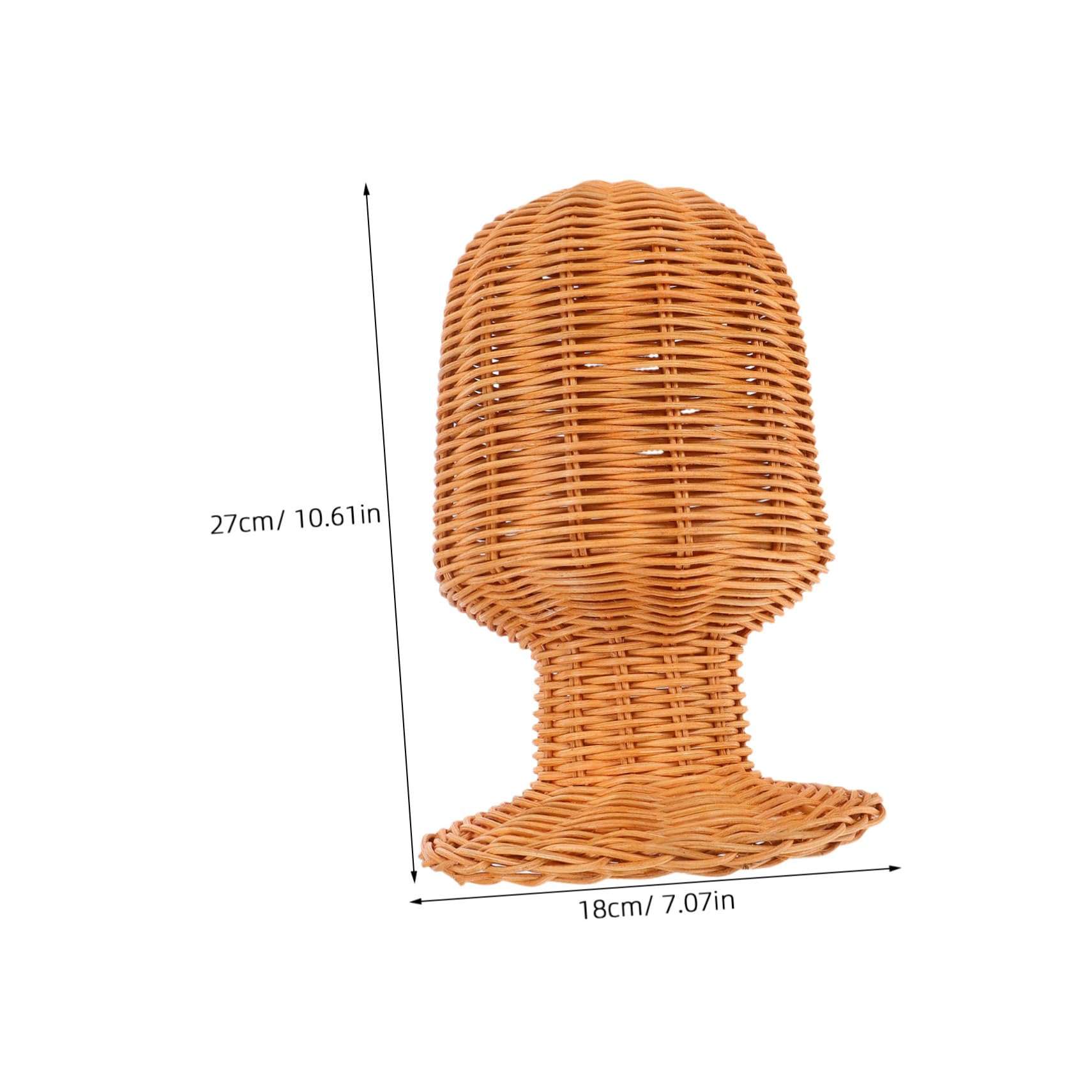 Amosfun Expositor de Sombreros de Ratán Tejido Forma de Cúpula