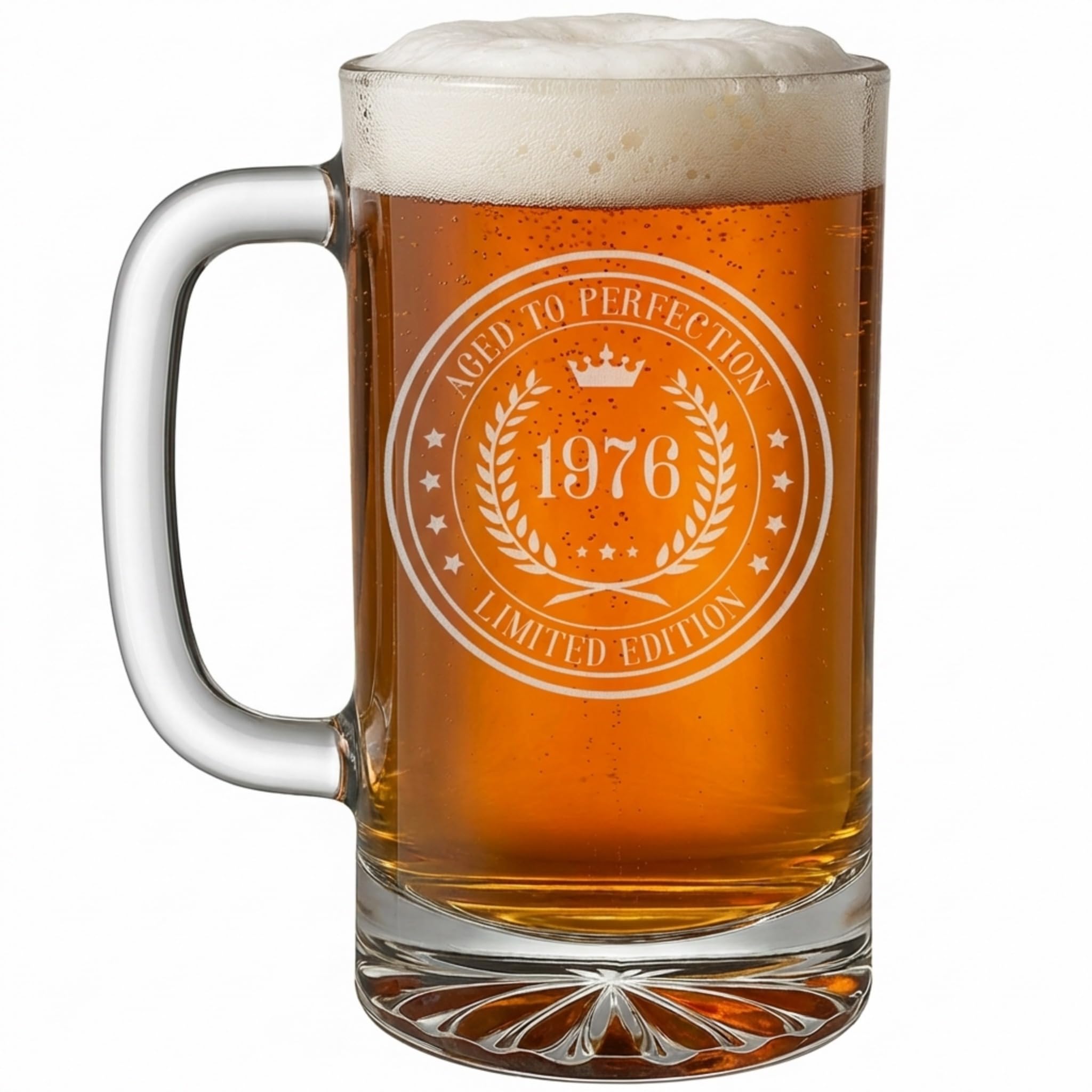 Vintage 1976 Etched Beer Mug Stein