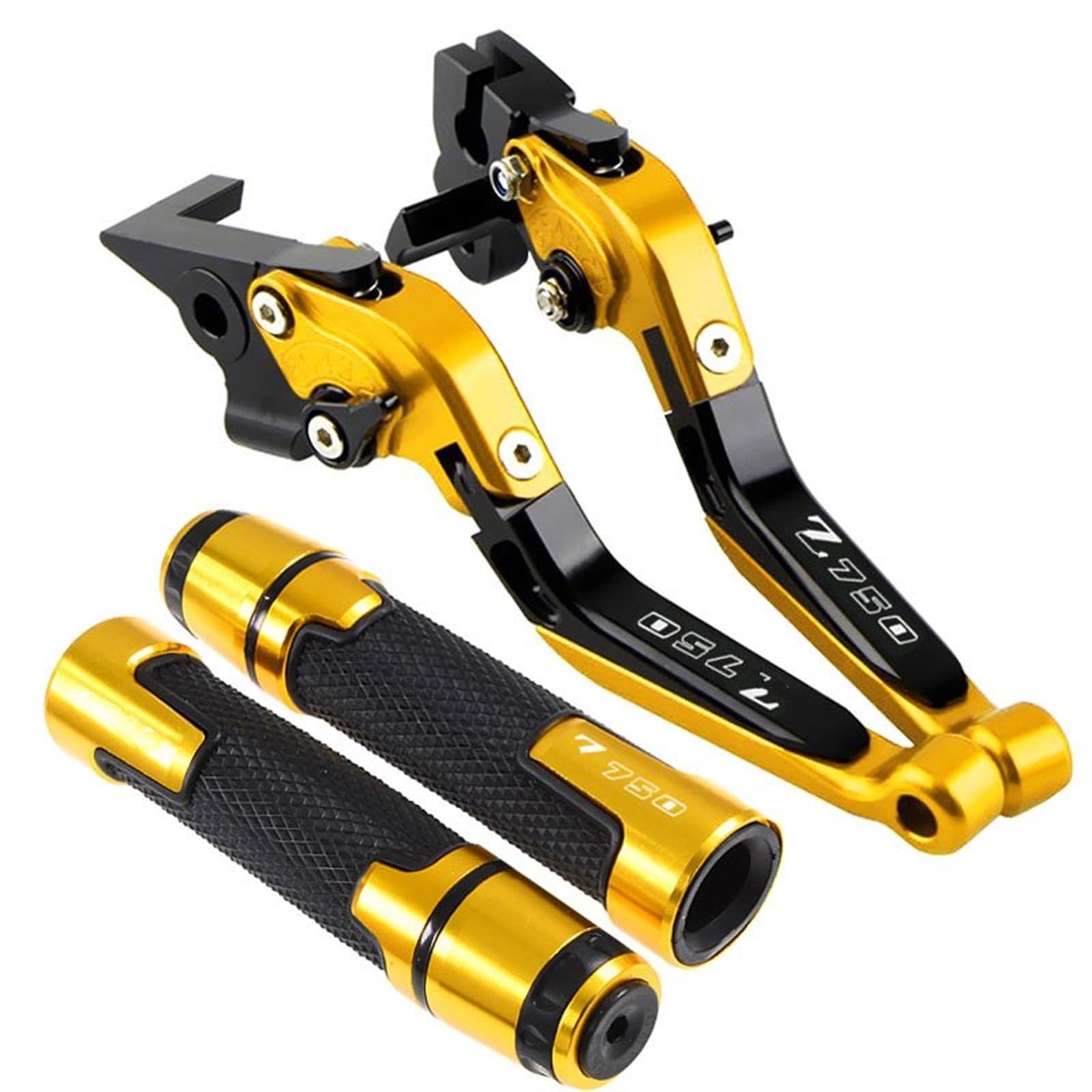 Dźwignia Hamulca Motocykla Uchwyty Końcowe Kierownicy Dla Kawasaki Z750 Z 750 2004 2005 2006 Składany Przedłużany Uchwyt Hamulcowy (Color : A Gold)