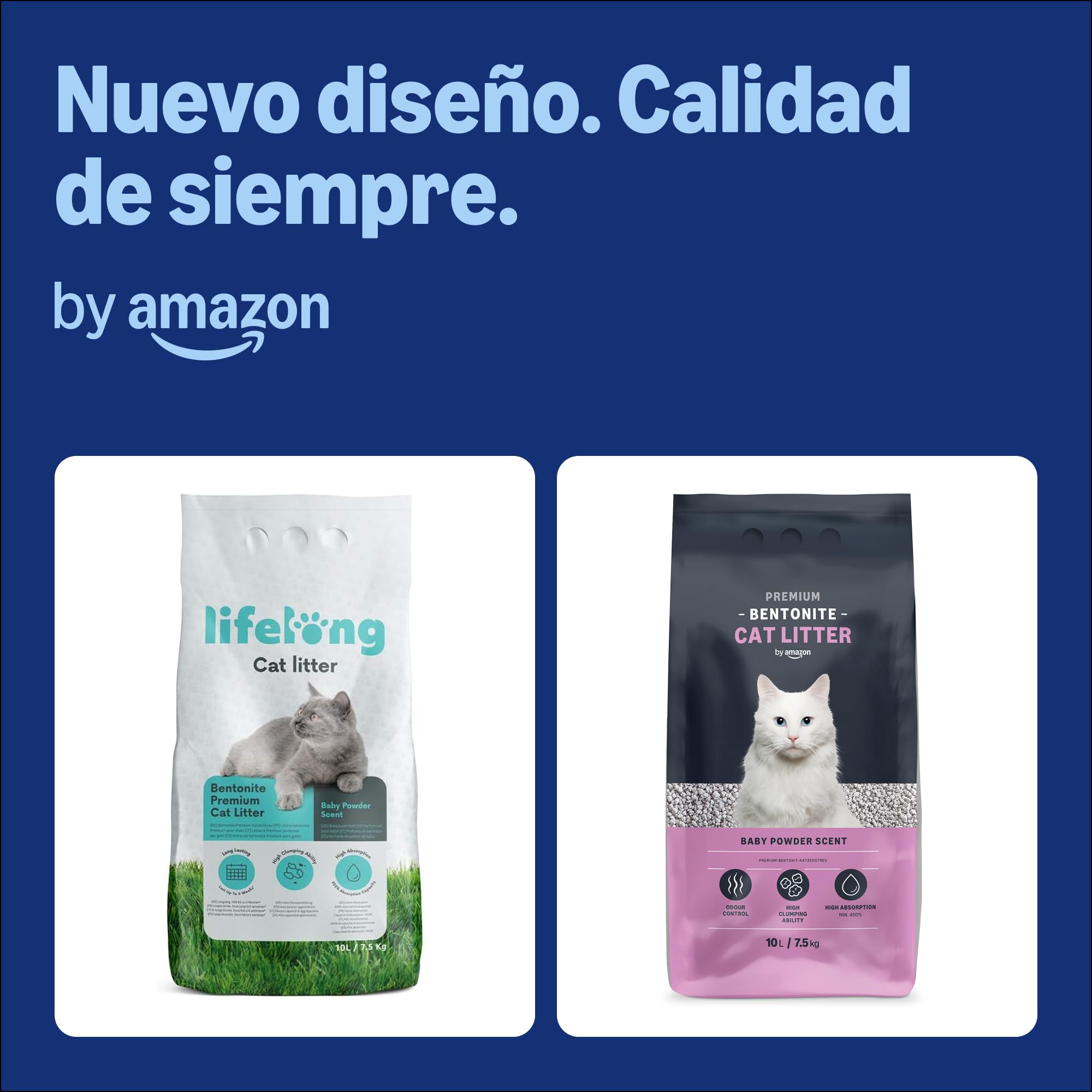 Arenero Prémium de Bentonita con Aroma a Talco para Gatos, 10L