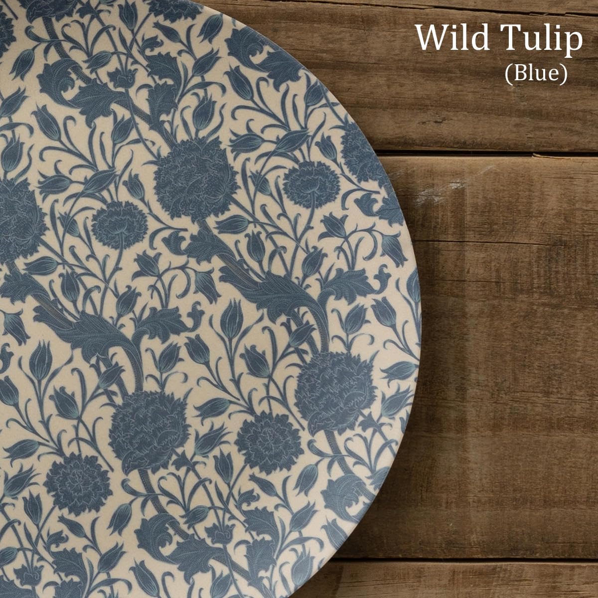 Jubilee Eco Bamboo Flat Plates, Set of 4, Bamboo Plates, 7.9