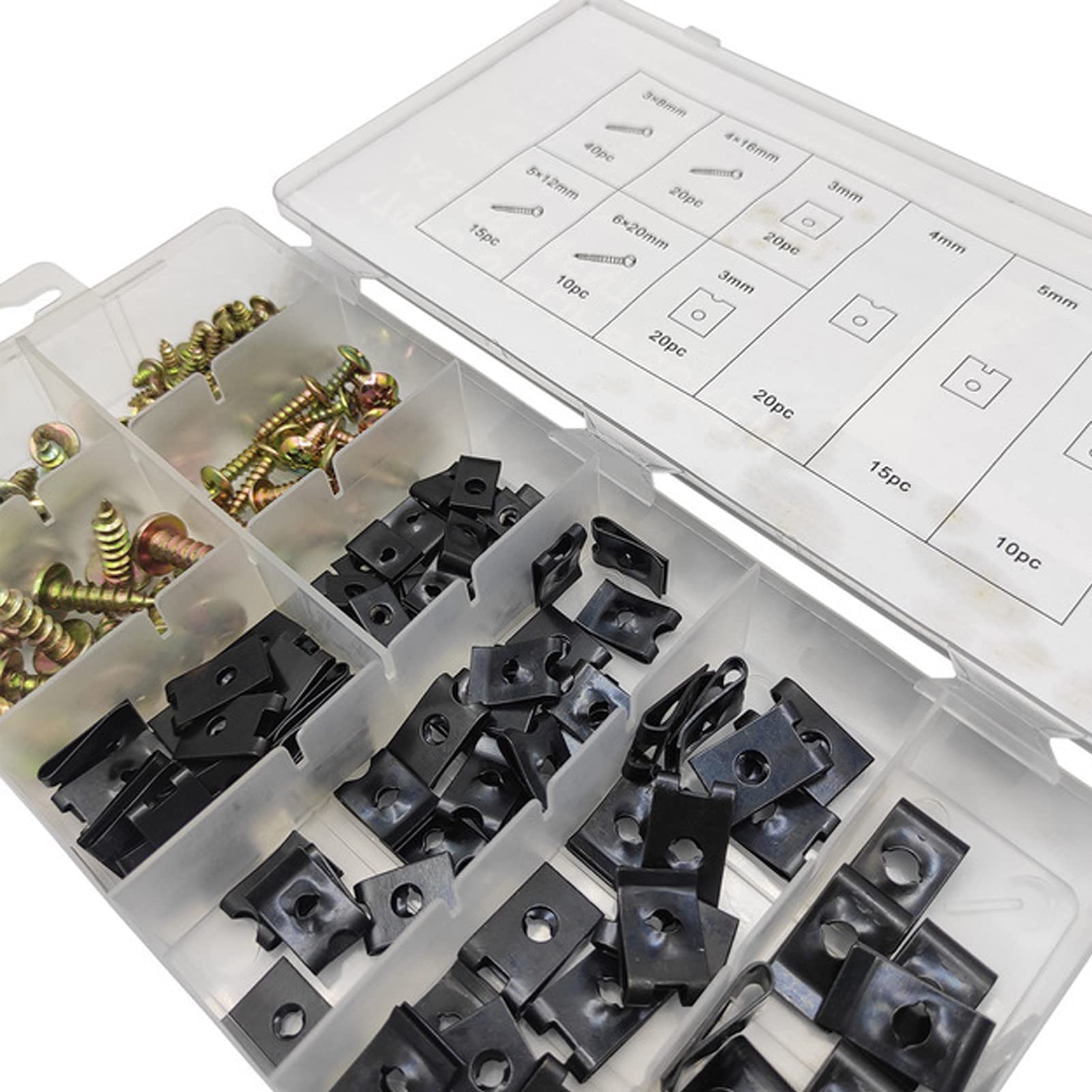 Amazon | 170個セット Uナット ネジ キット Uクリップ