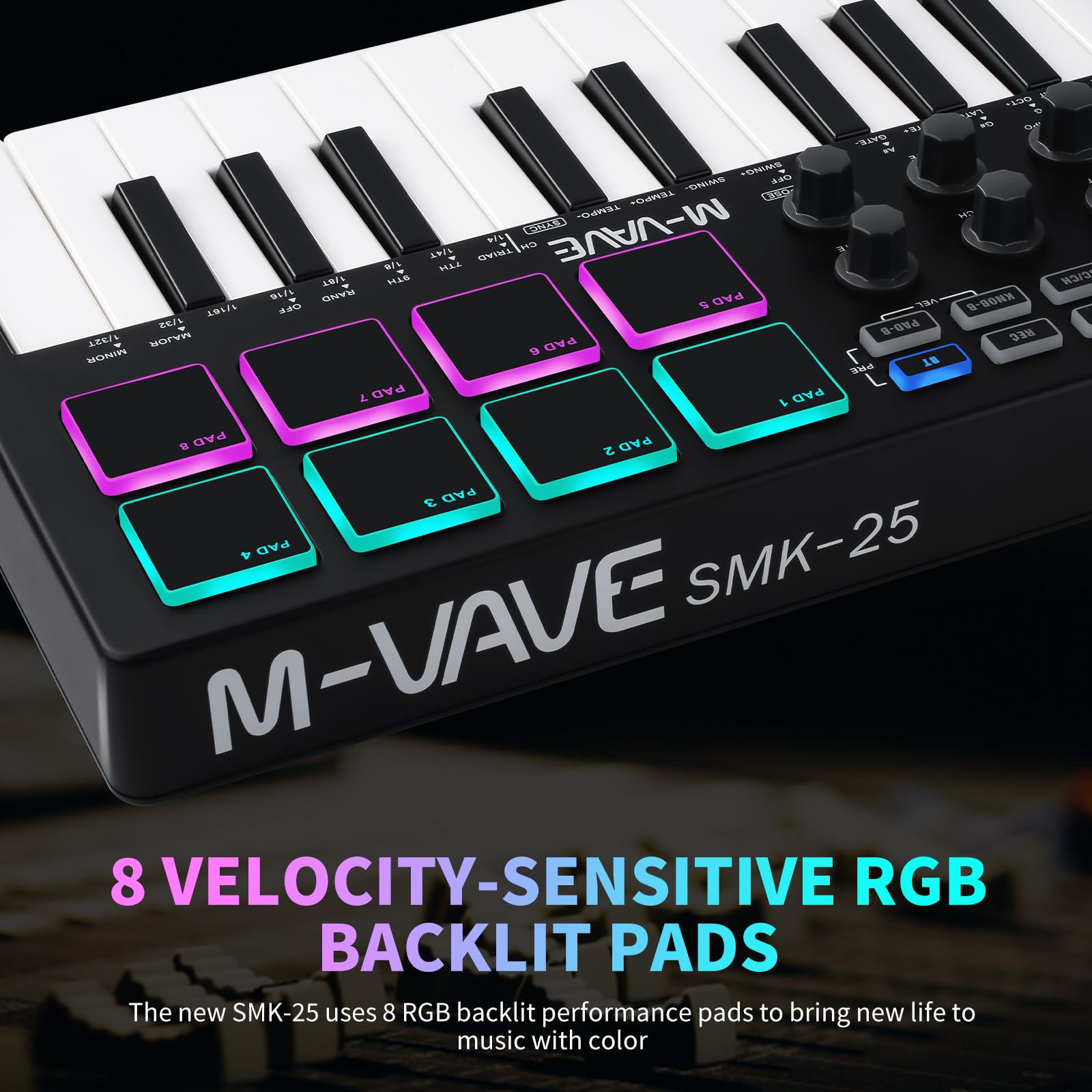 DTM・DAW M-VAVE-Mini Teclado MIDI M-VAVE Mini 25 Keys MIDI Keyboard Control Keyboard Music Arranger