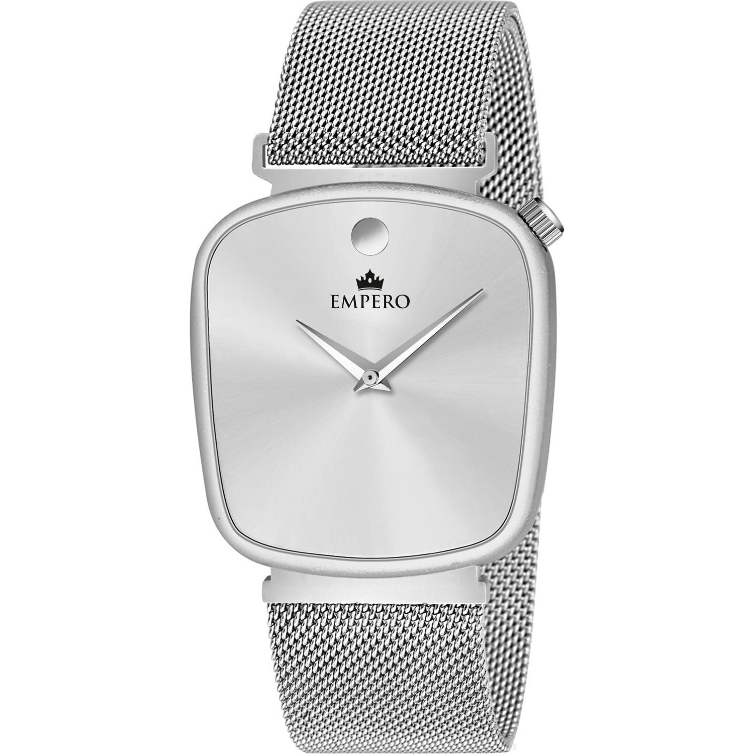 EMPERO Square Case with Magnet Lock Metal Belt Analog Mens Watch (Silver) (B08YNW51Z4) Amazon Price History, Amazon Price Tracker
