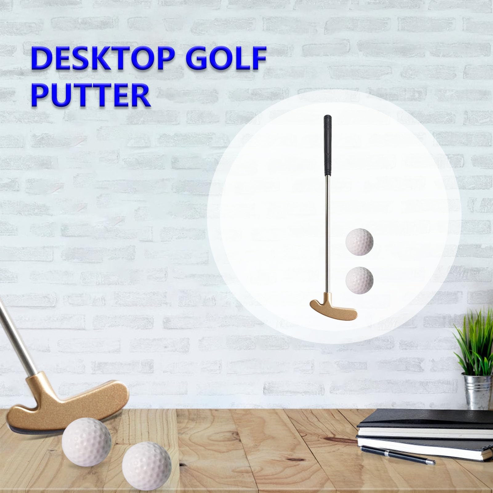 Ensemble de clubs de golf en alliage de zinc pour enfants clubs de mini golf adultes hommes – Deux voies droitier/gaucher intérieur/extérieur Mini Club Ensemble tige stable
