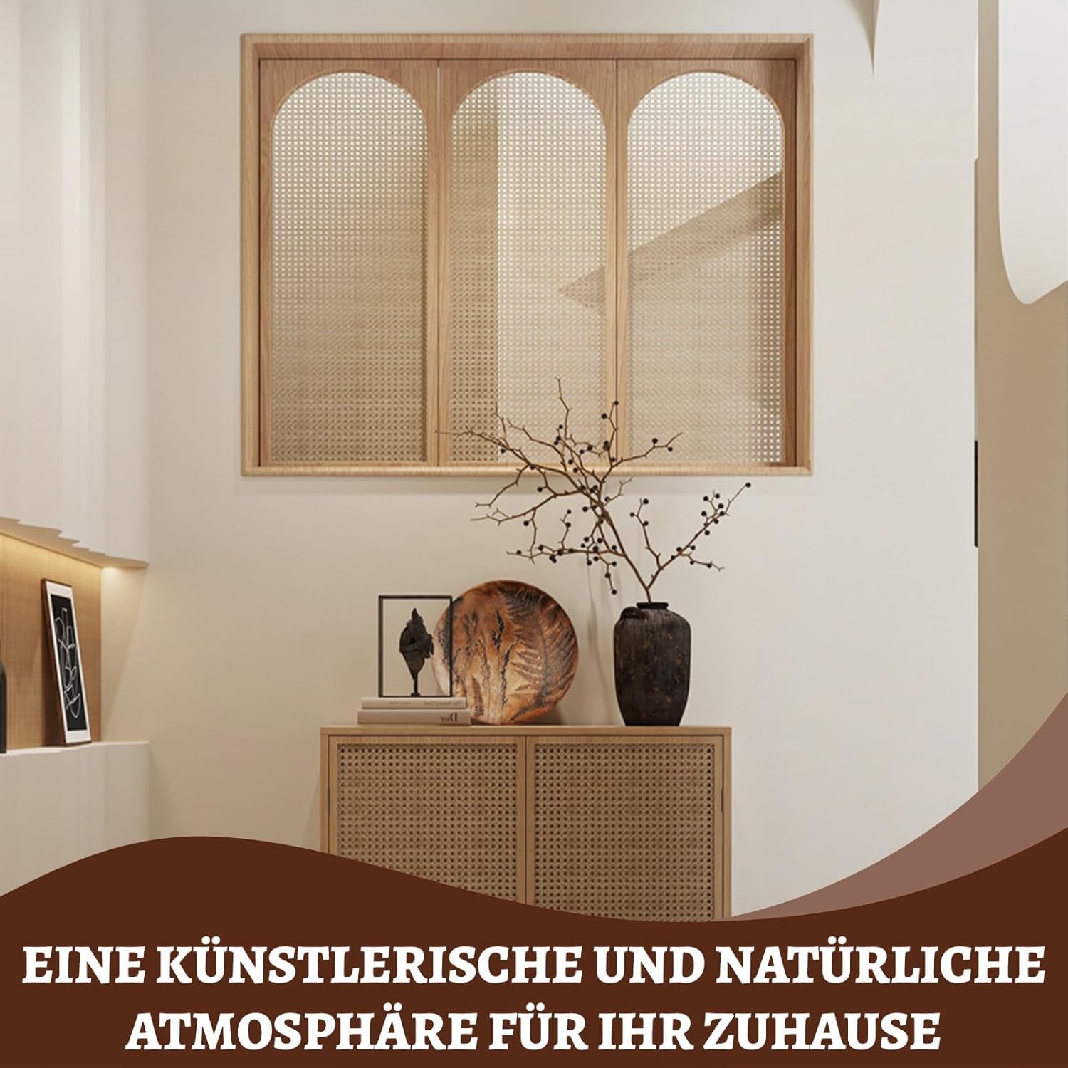 Tressage de Vienne - 40 x 300 cm - Sangle en rotin PE imperméable - Résistante à la moisissure - Décoration de meubles en rotin faite à la main - Pour le bricolage, le bricolage