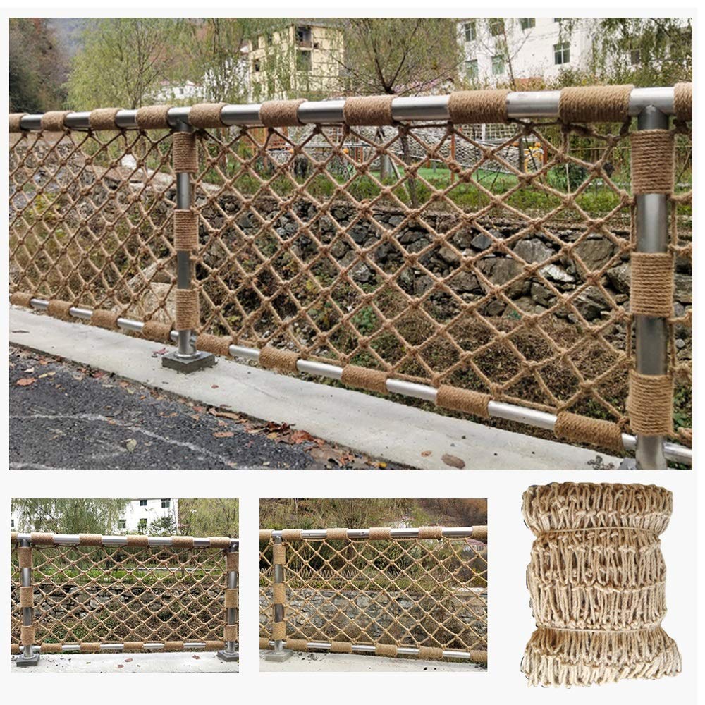 Sicherheitsseilnetz – Gepäcknetz, robustes Kletternetz, Baumhaus-Seilleiter, Schutznetz, Kinder-Schaukelset, Geländer, Balkon, Vogelnetz, Kletter-Hängematte, dekoratives Seil, Frachtnetz für