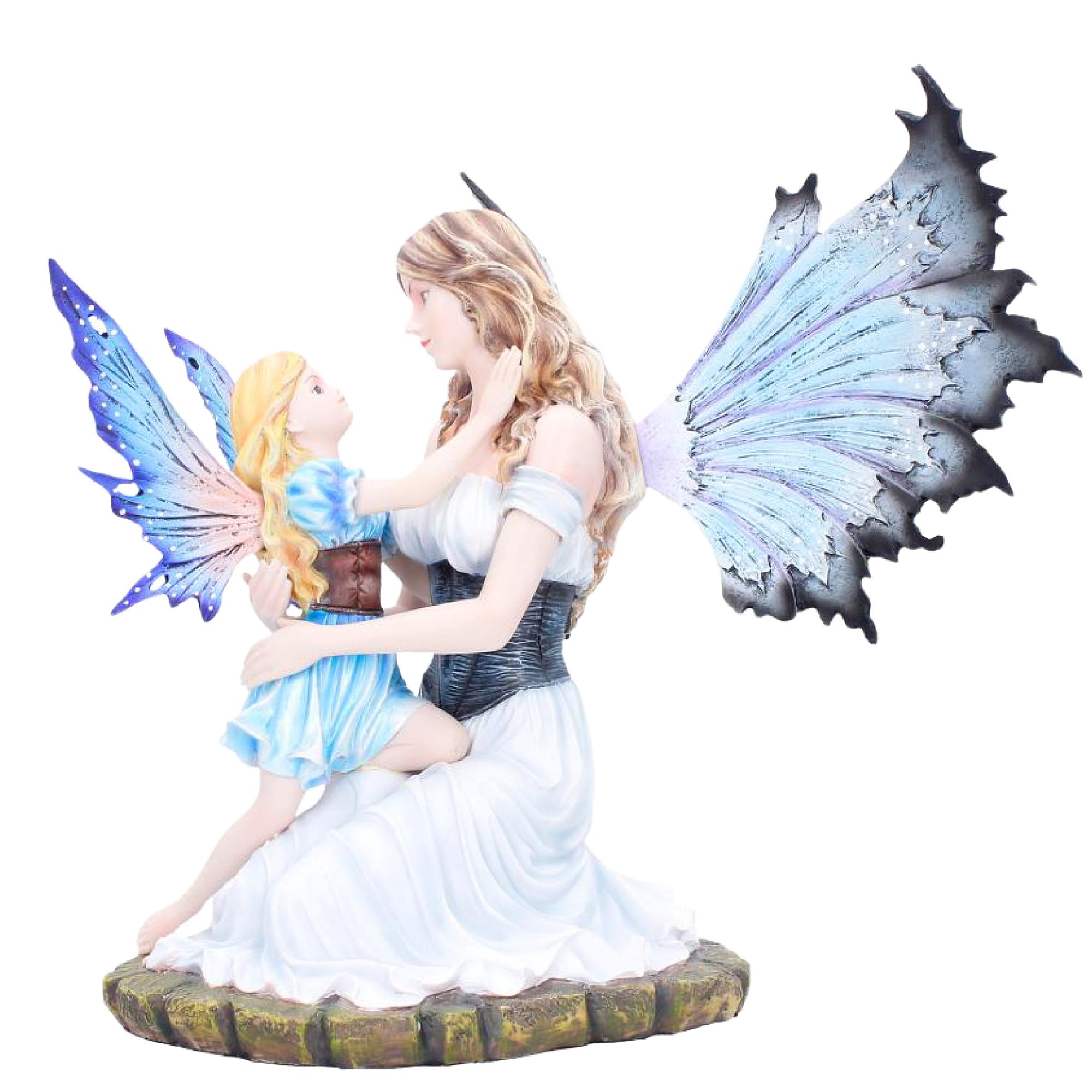 Nemesis Now Blue Guardian Wings Fairy Figurine 19Cm – Hand-Painted Resin Collectible, Fairy Guardian & Child Ornament, Sentimental Fantasy Decor