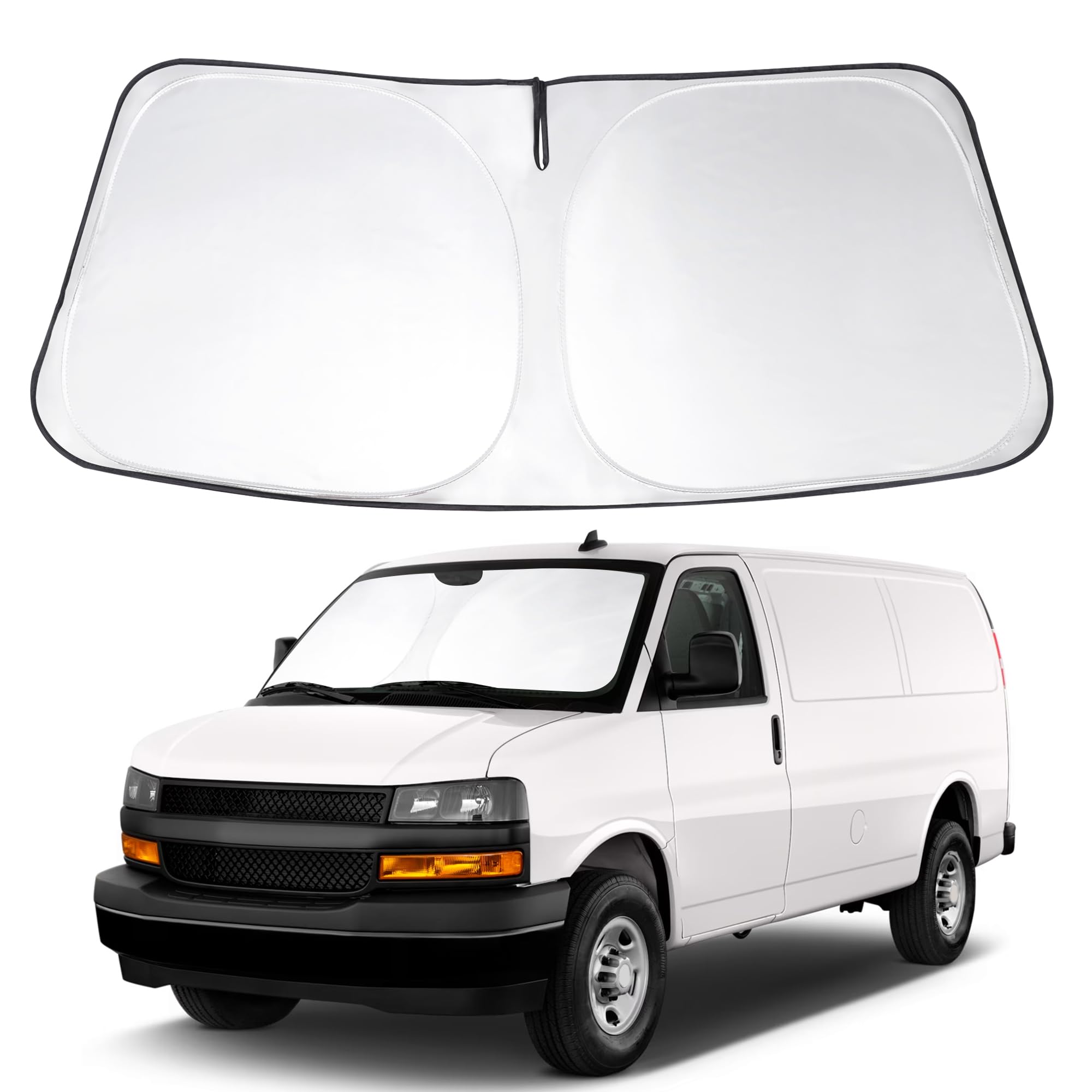 Windshield Sun Shade Sunshade for 1996-2026 Chevrolet Express