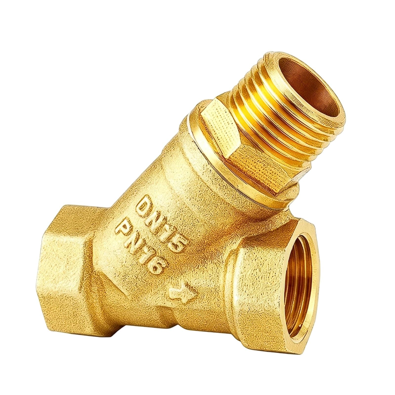 Filtre en Y laiton 3/4" avec vanne de purge et tamis inox DN20