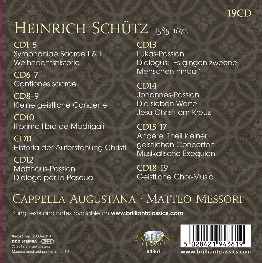 Heinrich Schutz Edition [Box Set]
