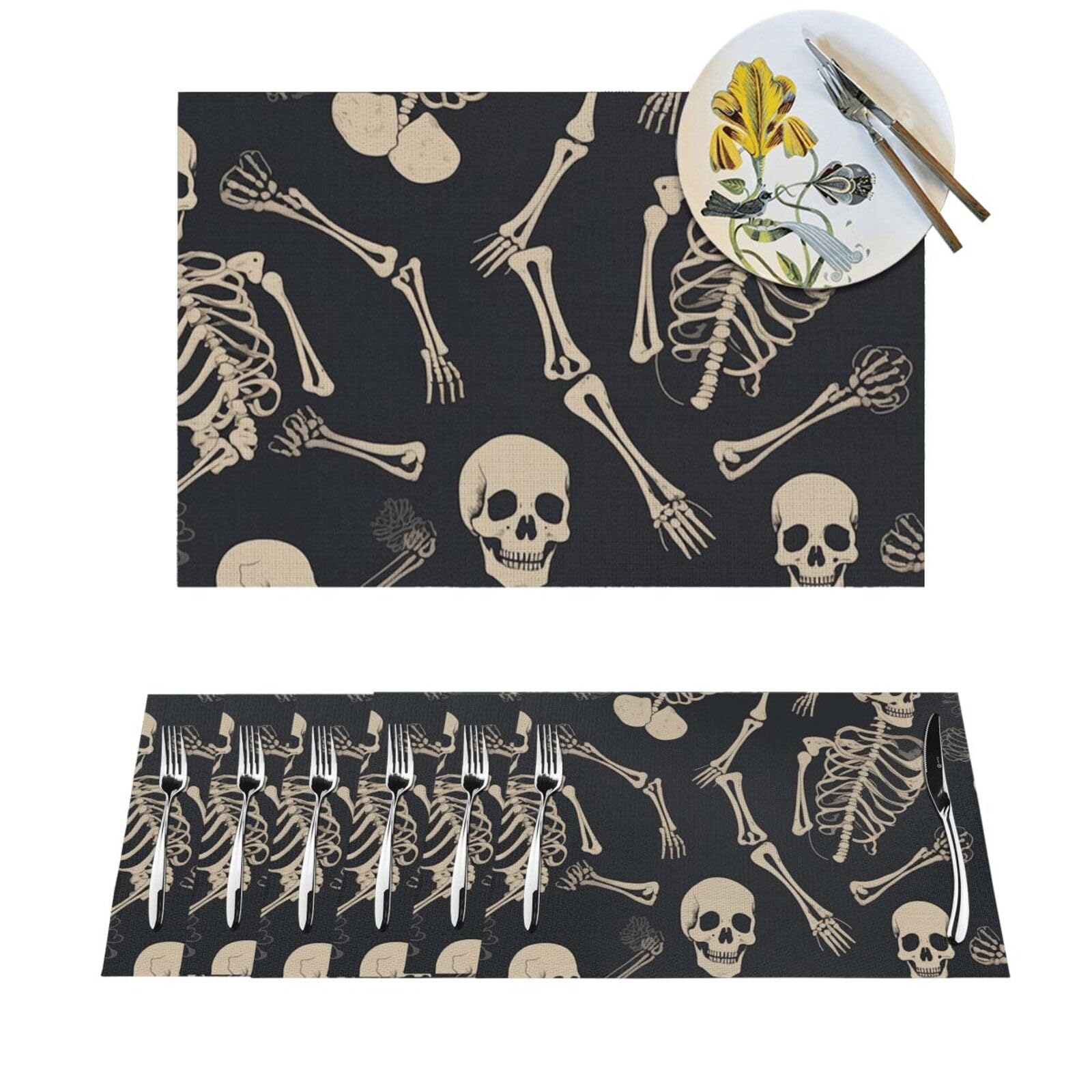 Sets de table thermorésistants antidérapants lot de 6 tapis lavables en PVC pour salle à manger