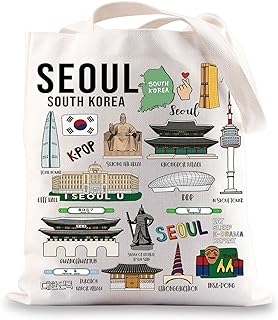 South Korea Seoul Tote Bag South Korea Seoul Souvenirs Gifts Seoul Travel Gifts Korea Seoul Shoulder Bag Shopping Bag