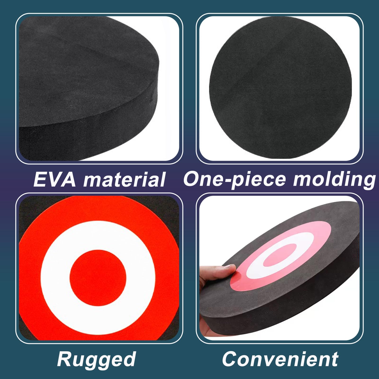 KURUGELI Cible de tir en Mousse EVA 9 Pouces, Cible Ronde 25cm pour tir à l'arc, Pratique intérieur extérieur, adaptée Arc Classique Arc composé Entrainement Chasse