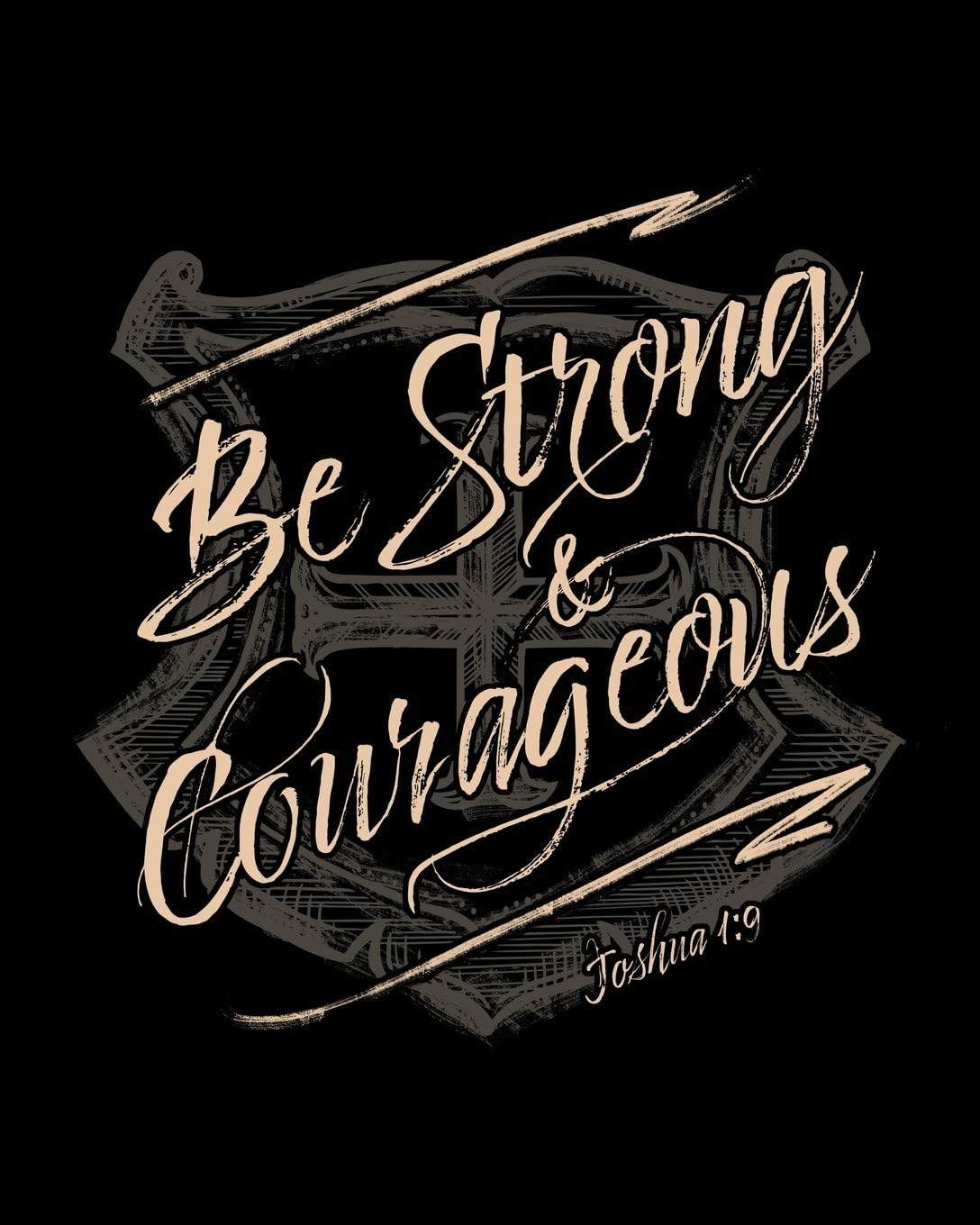 Be Strong and Courageous Joshua 1: 9: 7 Blank Chord DiagramS - Seven 6-Line Staves - 120 Pages - 8 in x 10 in - 20.32 CM x 25.4 cm Paperback – 8 October 2019
