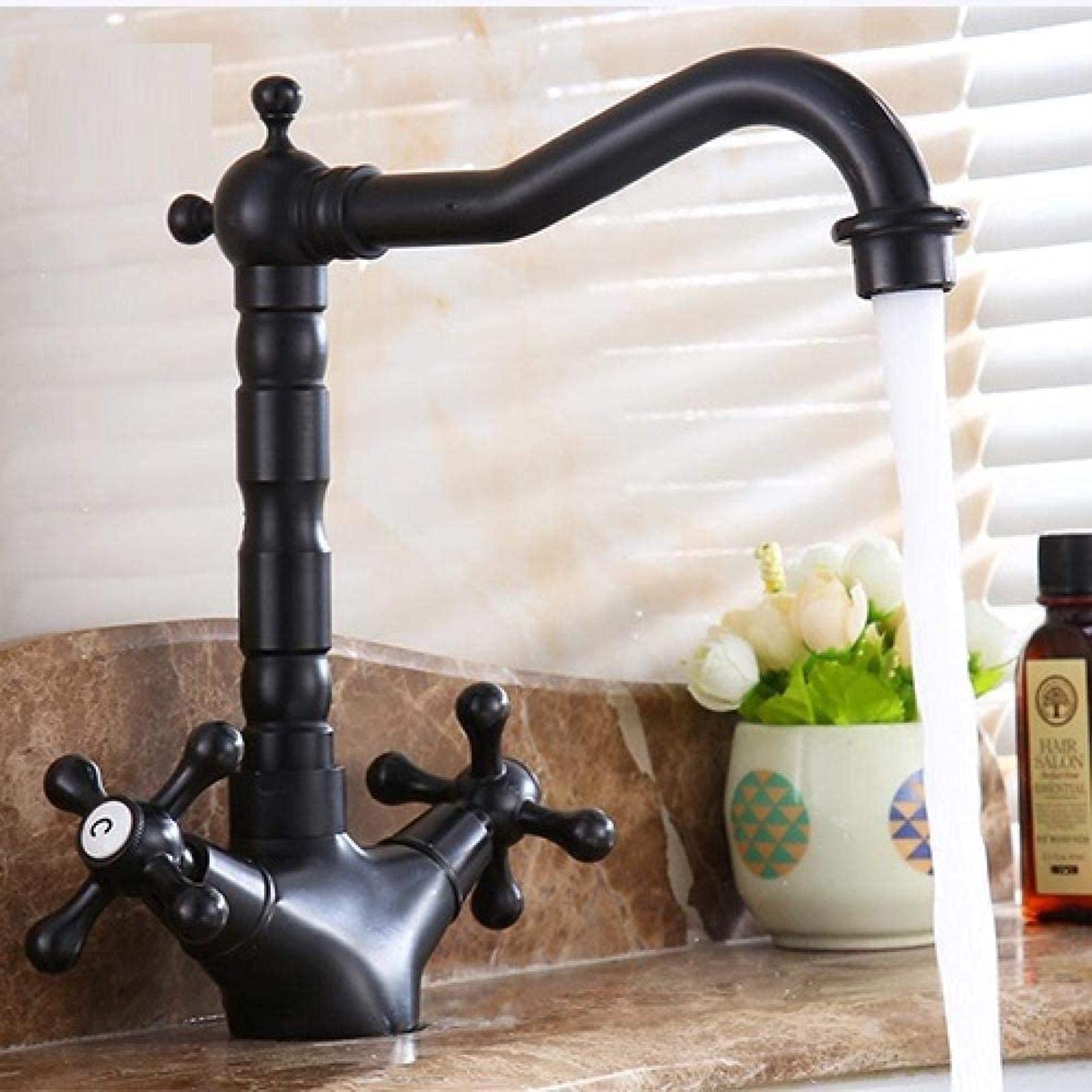 Robinet de lavabo salle de bain cuisine laiton antique OKUOKA