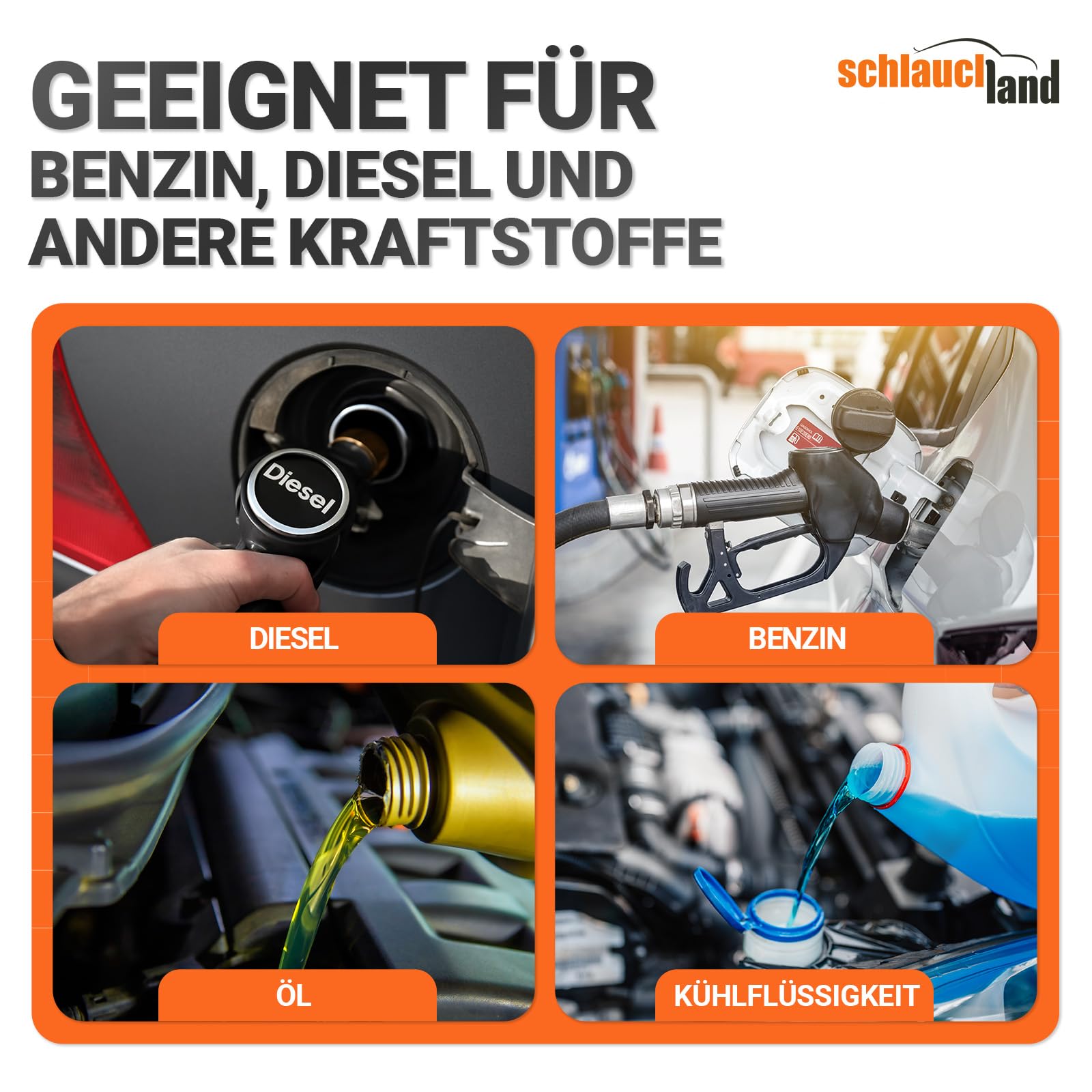 4m Benzinschlauch NBR Dieselschlauch Ø 13 x 19 mm 100°C | GROSSE AUSWAHL | Kraftstoff-Schlauch Ölschlauch Gewebe-verstärkt Gummi-Schlauch Ölleitung DIN 73379 Kraftstoff-Leitung Motor E10 | PREMIUM