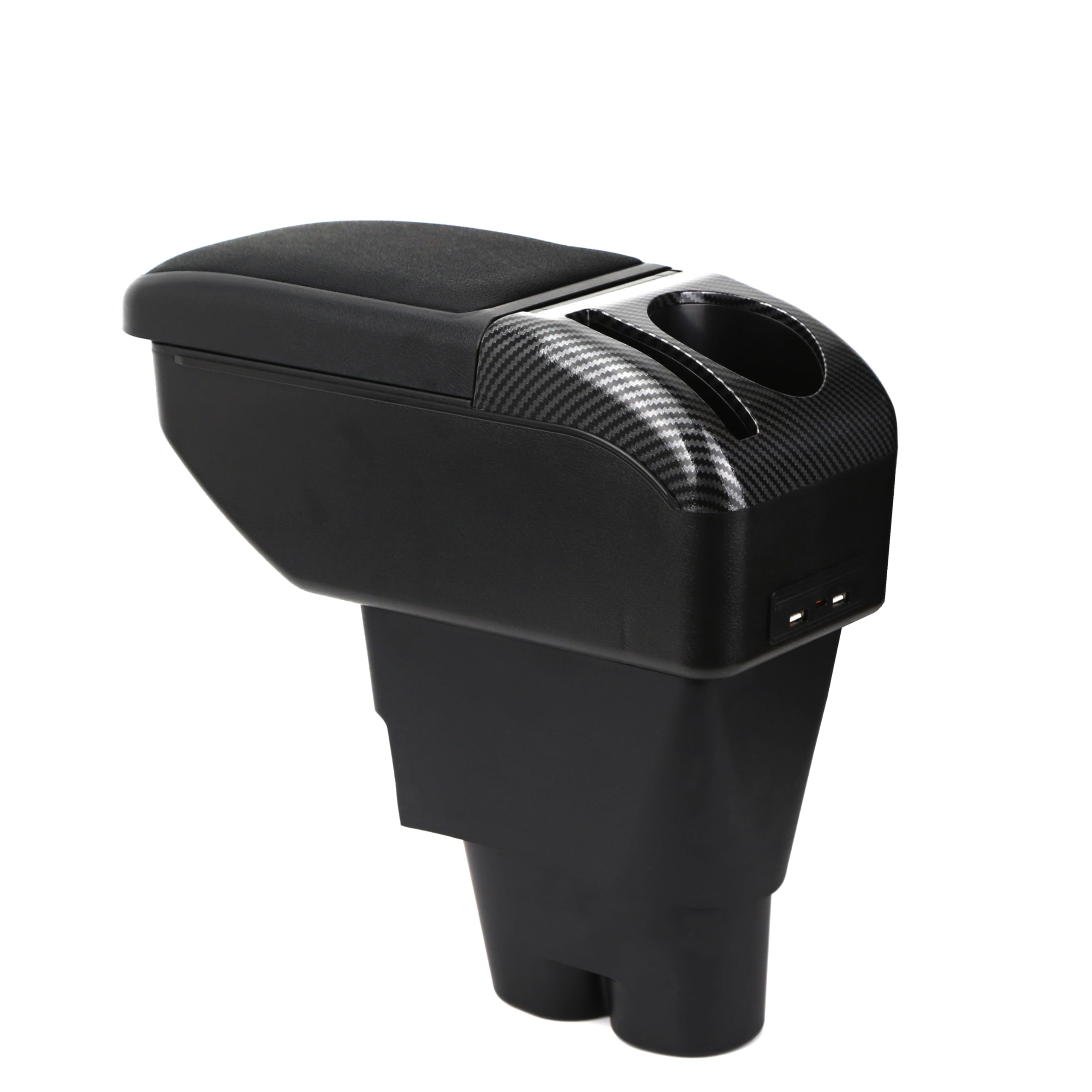ZENVI Repose-bras Compatible with Peugeot 207 Accoudoirs 207 CC Console Centrale Accoudoir Bicouche Espace Rangement Peut Etre Utilise Comme Coudiere Pour Conducteur（style noir）