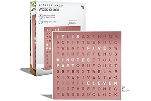 Sharper Image LED Light-Up Word Clock - Enhance Your Office Ambiance