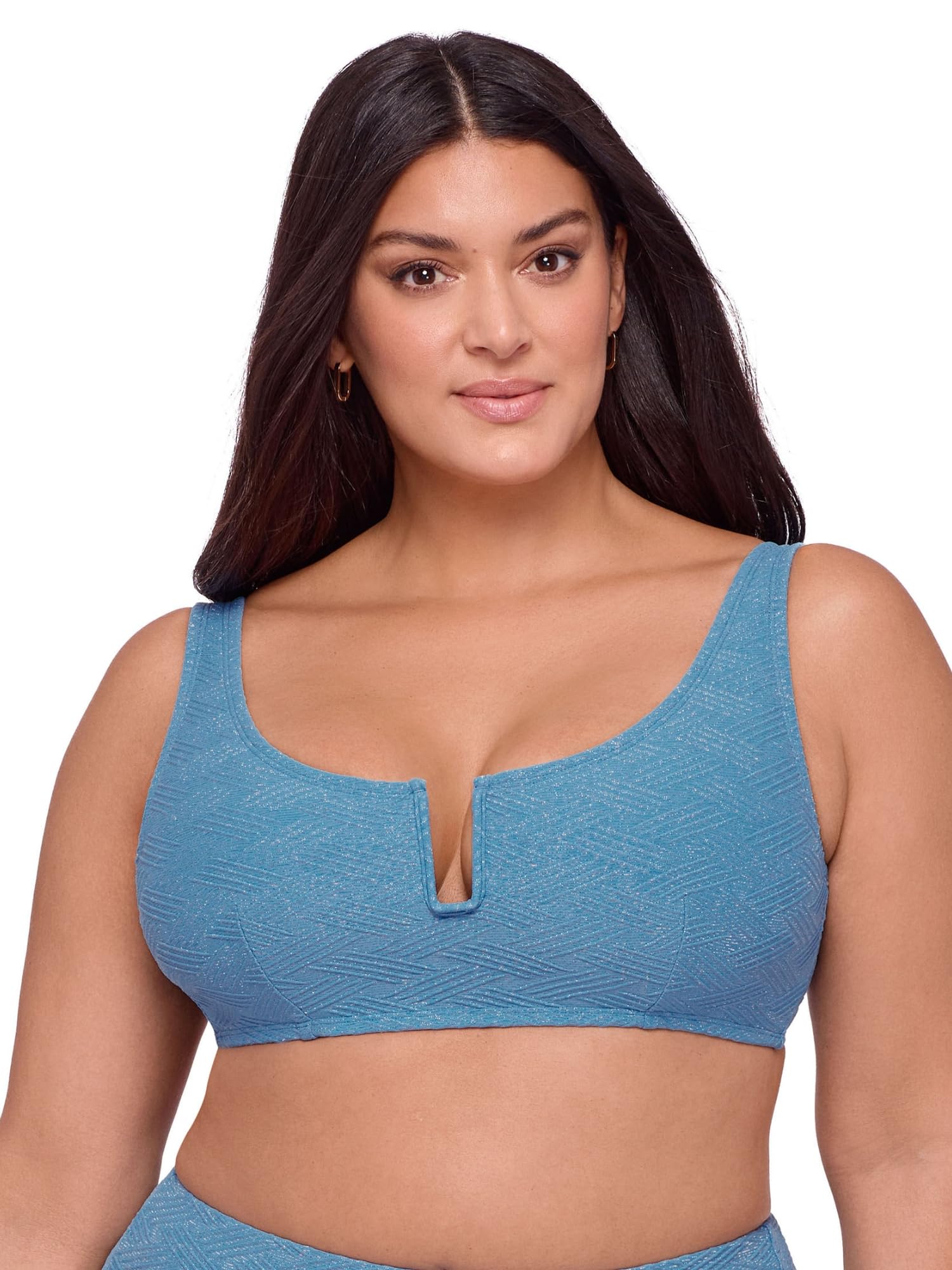 Womens Supportive Scoop Back Cutout U-Wire Bikini Top-image-40