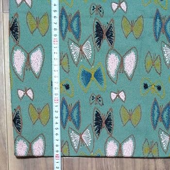 Amazon.co.jp: ミナペルホネン スカイフラワー green 生地 はぎれ 刺繍