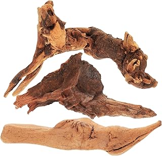 Ipetboom Madeira flutuante de aquário, 3 peças, natural, pequeno coral, decoração de tanque de peixes, esconderijos de toras betta caverna, ornamento de tronco de aquário para acessórios de aquário