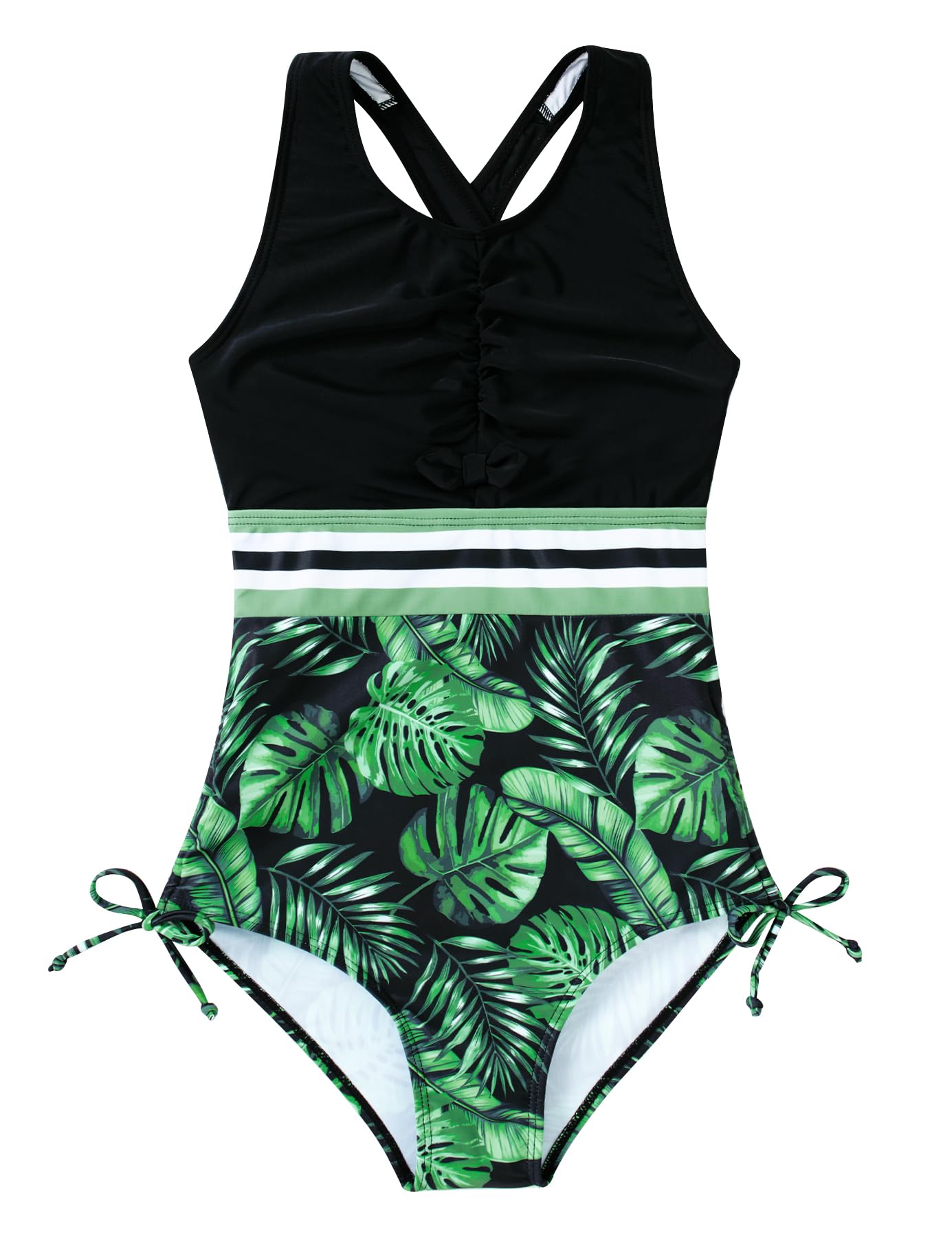 BFUSTYLE Girls Swimsuit One Piece Bathing Suit 4-13 Years Beach Swimwear | Sleeveless Adjustable Quick Dry Holiday Vacation Summer Beach Suits