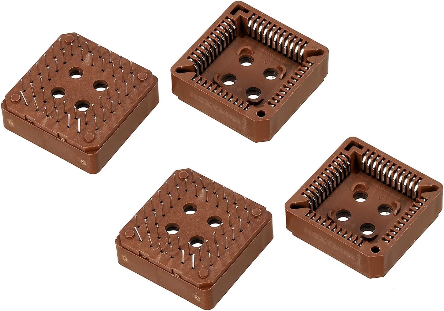 PATIKIL PLCC44P IC Socket 44Pin 2.54mm Pitch DIP Through Hole Mounting for PCB Board Pack of 4
