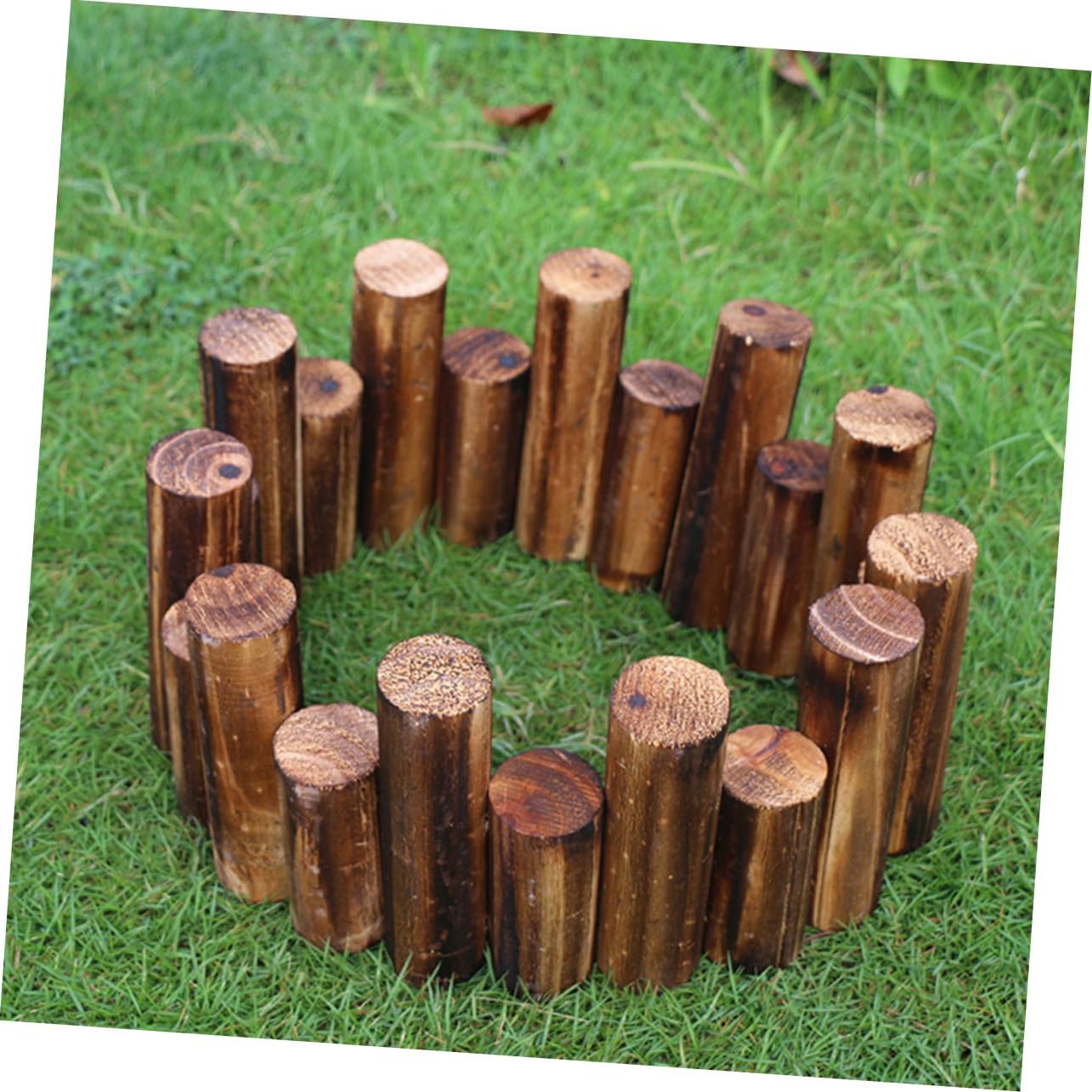 Garneck Elegant Wooden Garden Fence Decorative Fencing for Outdoor Flowerbed Edging DIY Landscape