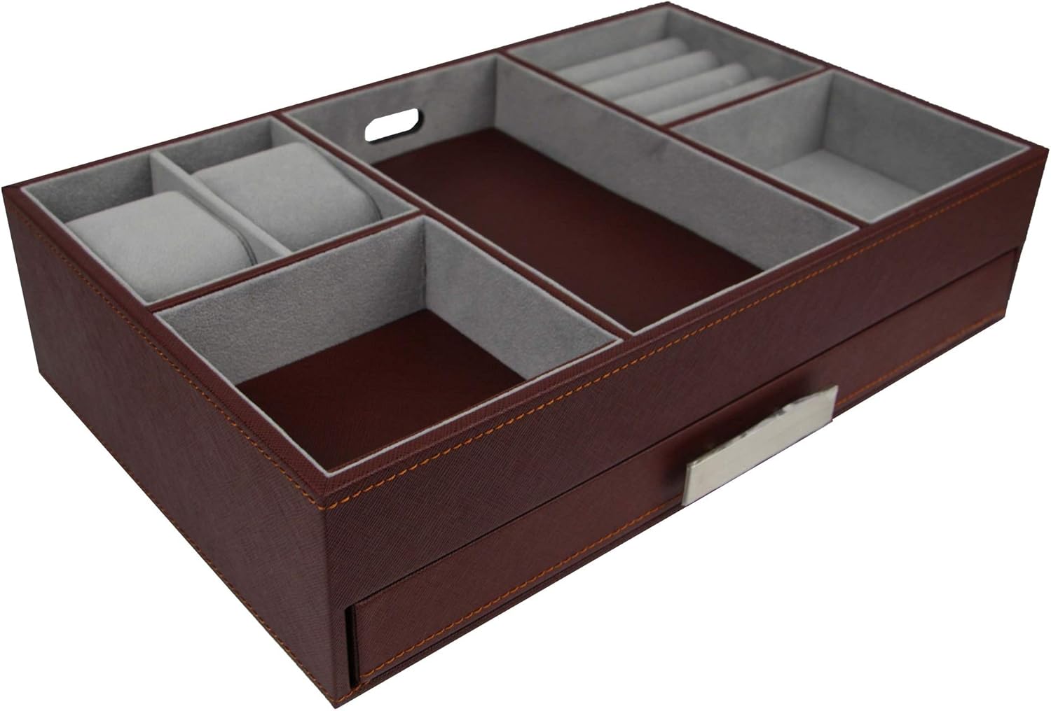 Wooden Multi Device Charging Station and Cord Organizer for