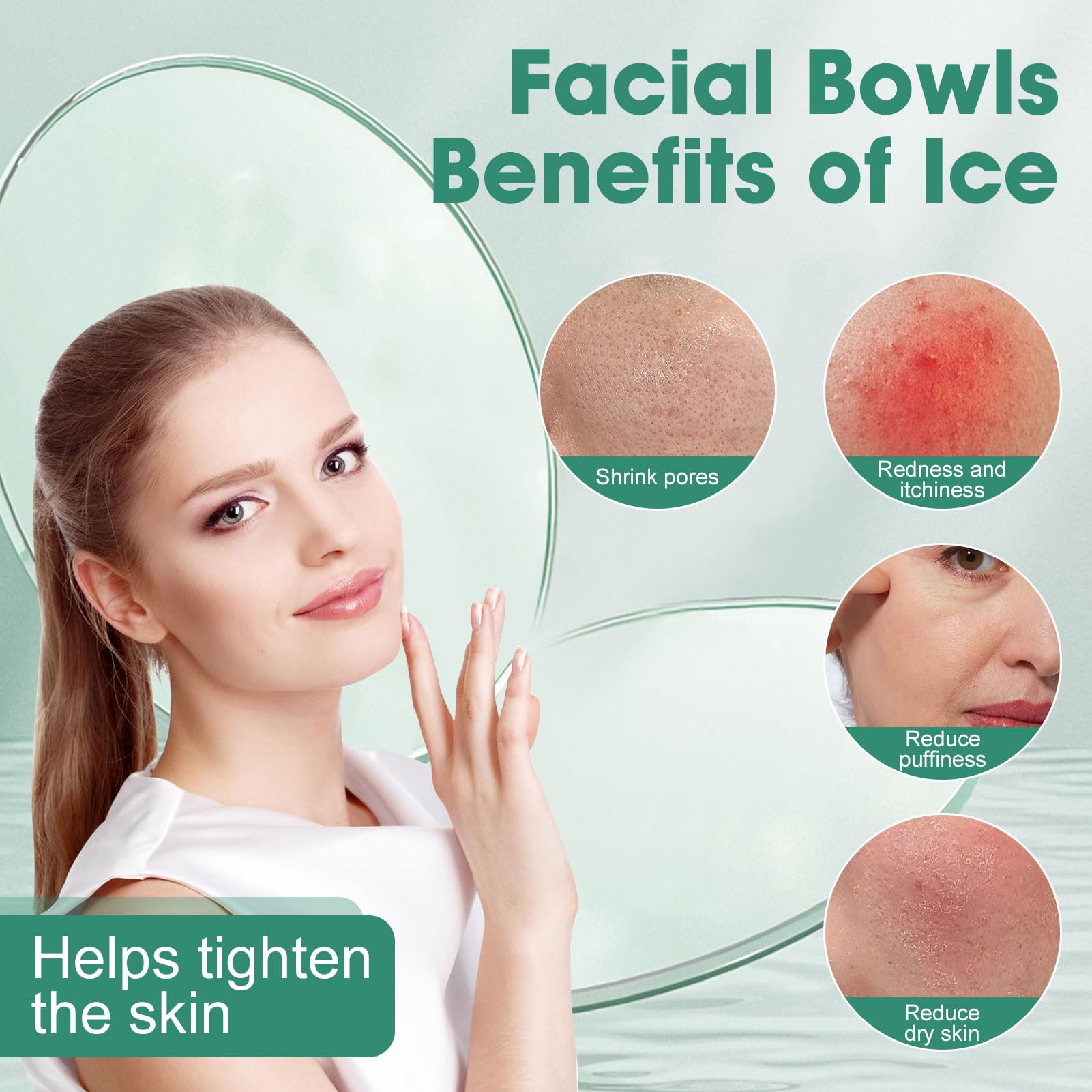 Silicone Ice Facial Bowl With Built-in Ice Tray Portable Foldable Ice - View #14